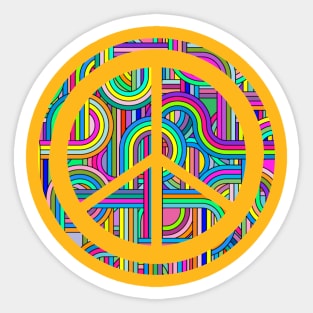 Abstract peace sign Sticker